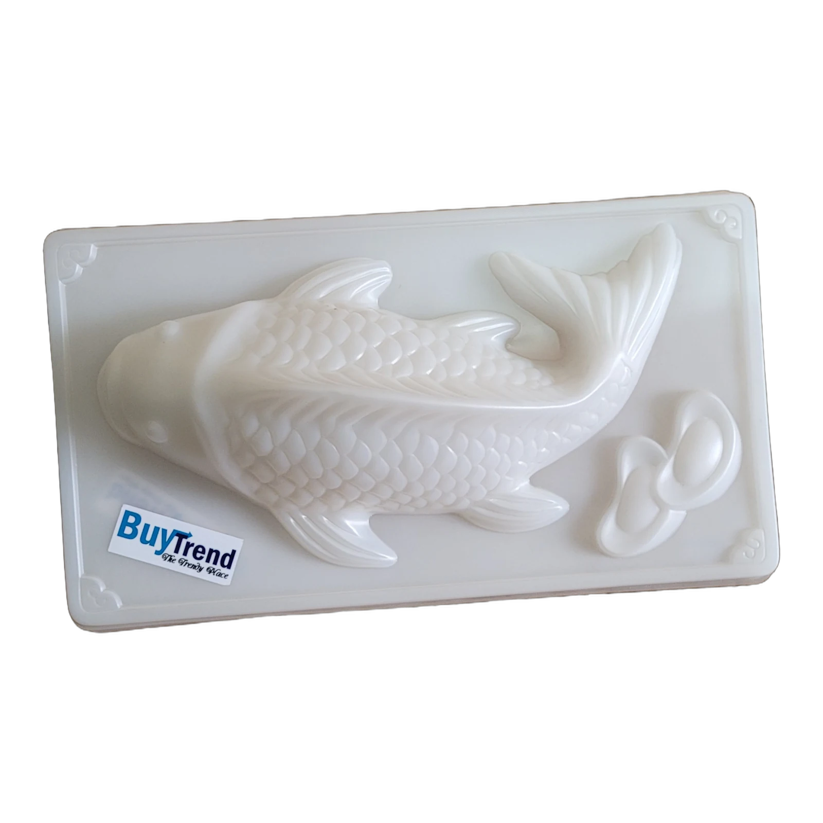White Fish-Shaped Ceramic Serving Platter