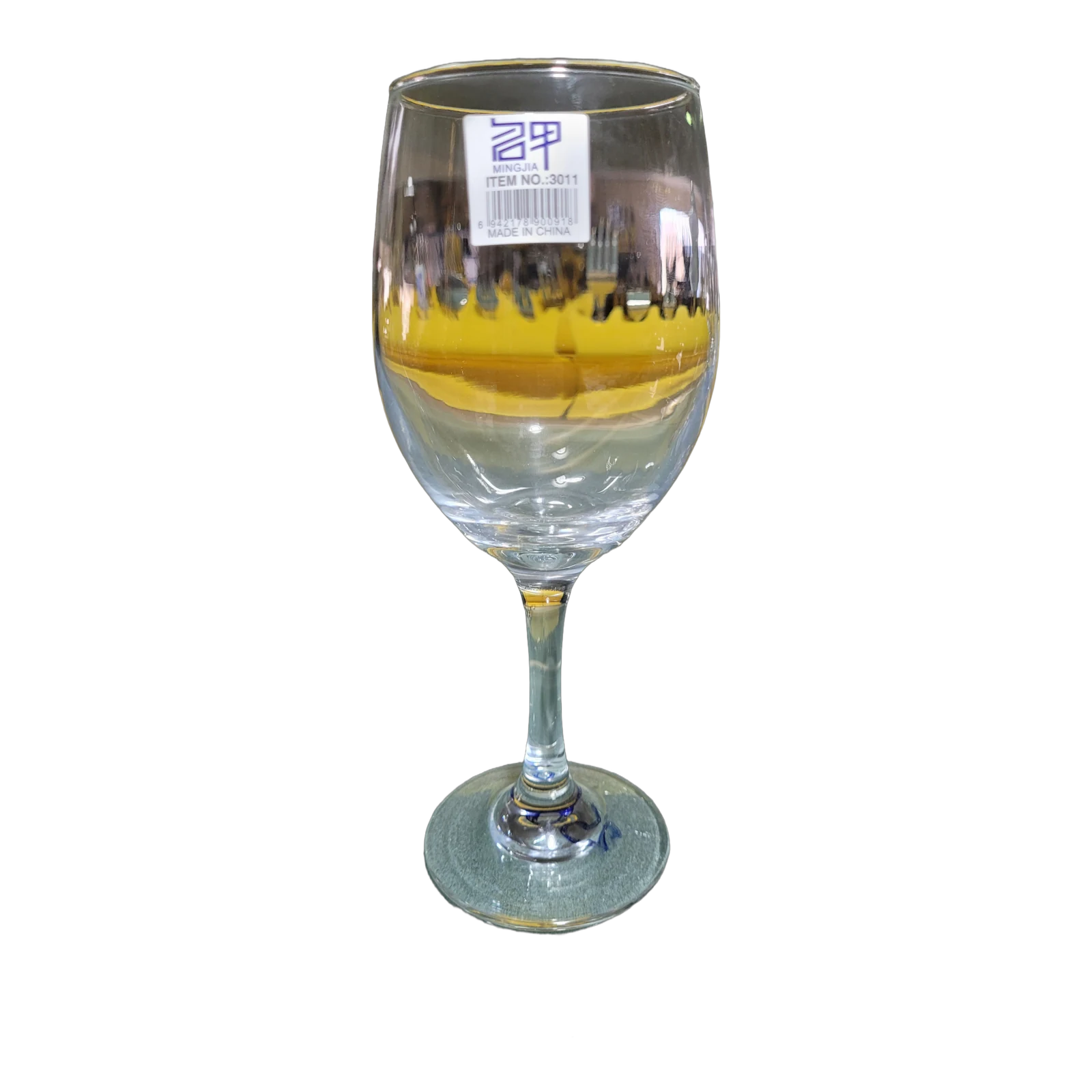Gold-Rim Stemmed Wine Glass
