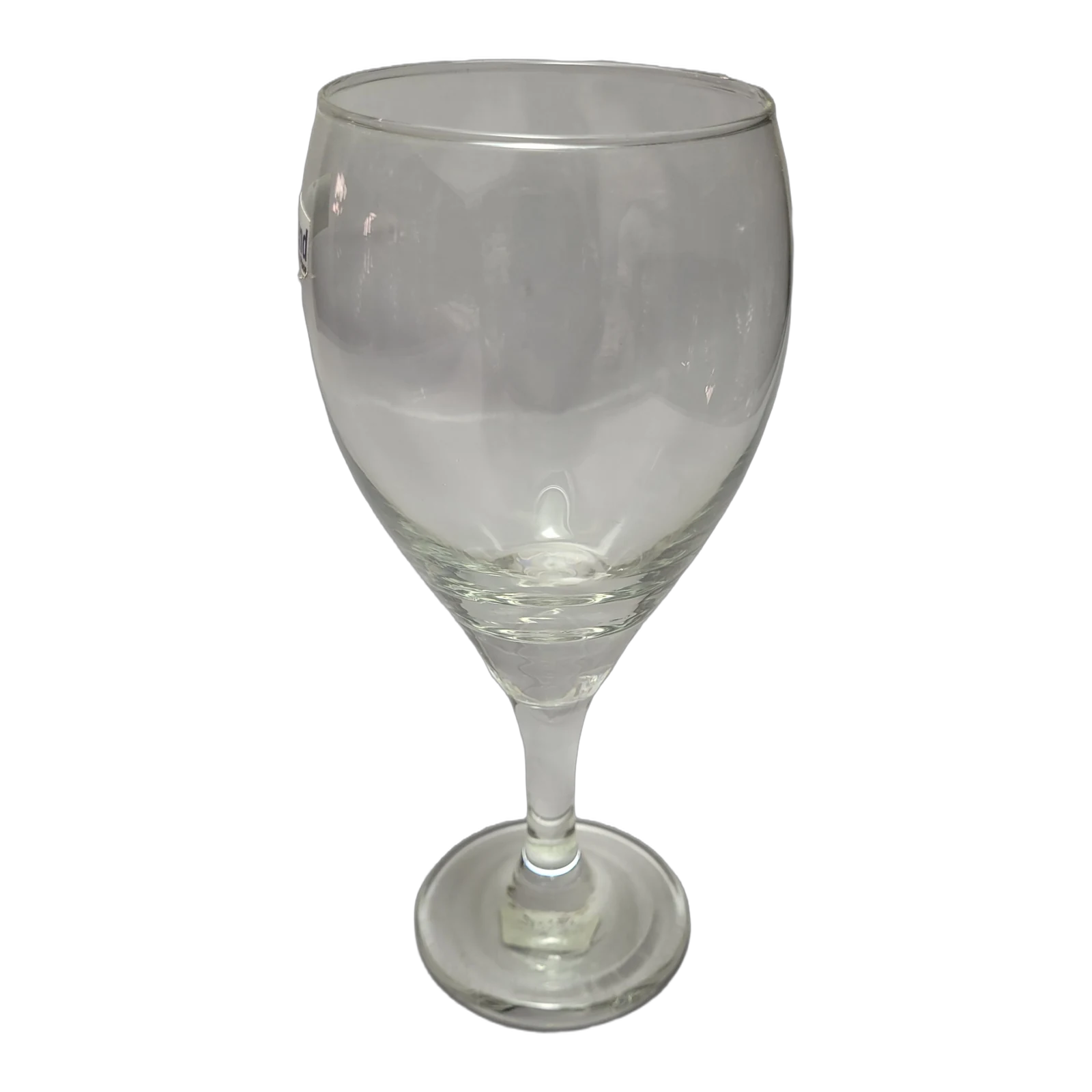 Clear Faceted Wine Glass